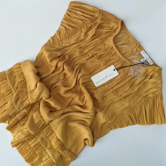 Current Air Los Angeles Ruffle Sleeve Blouse XS, NWT - Picture 2 of 7